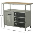 thumbnail image 4 of DecMode Industrial Metal Cabinet, 36"W x 32"H with Numbers and Text Typography and Gray/Black Finish, 4 of 12