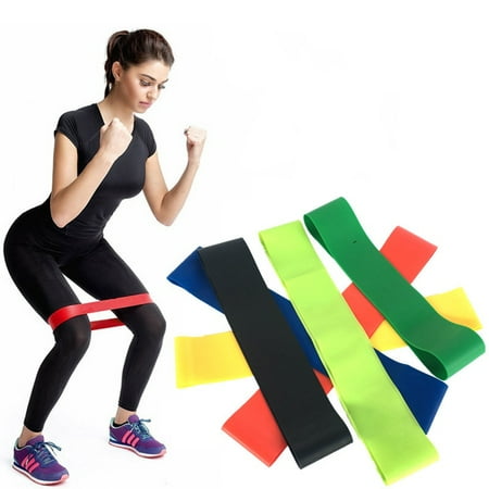 Exercise Yoga Resistance Rubber Band Gym Fitness Trainer Stretch Loop Leg (Best Ab Exercises With Resistance Bands)