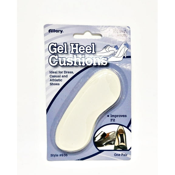 Lot of 2 Allary Gel Heel Cushions 1.5 Inch Width, 1 Pair, Style #936