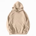 thumbnail image 2 of Godom Womens Fleece Hoodies Soft Midweight Casual Hooded Sweatshirts Y2K Fall Winter Pullover Tops with Pocket, 2 of 5