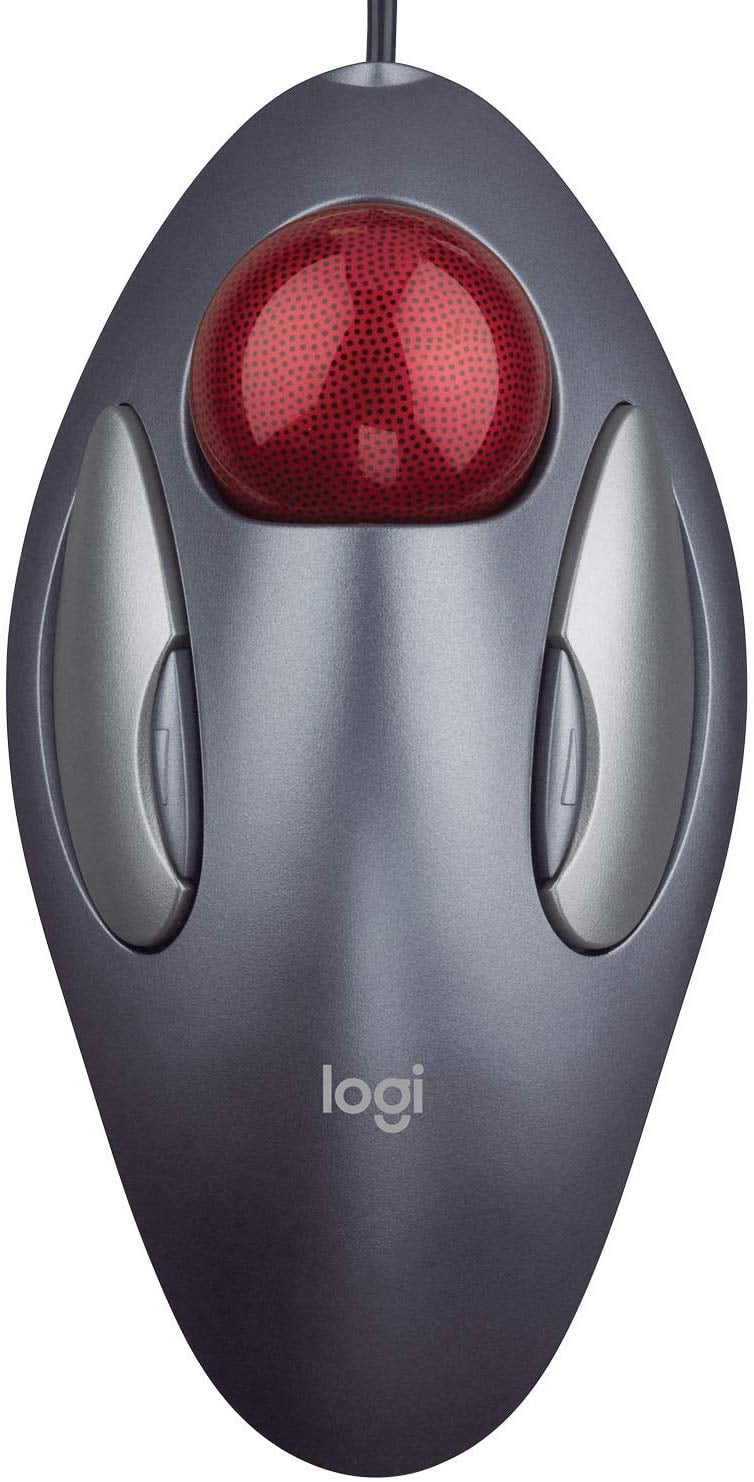 Sinis Akademi Devise Logitech Trackman Marble Trackball Mouse a?? Wired USB Ergonomic Mouse for  Computers, with 4 Programmable Buttons, Dark Gray - Walmart.com