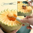 thumbnail image 2 of Fruit Baller Scooper Set | 3-in-1 Multi-Purpose Melon Baller & Carving Tool | Double-Sided Stainless Steel | Comfort Grip Handle | Vegetable & Fruit Preparation | 1 Pack | Durable & Easy to Use, 2 of 5