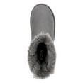 thumbnail image 4 of YDN Women Cozy Slip On Low Heels Back Bow Short Boots Round Closed Toe Flats Ankle Booties Winter Warm Shoes Size 6.5 Gray, 4 of 4