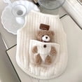 thumbnail image 4 of Dog Clothing Autumn and Winter cat cotton vest cute bear white Two Legged Clothing Small and Medium-sized Pet Clothing ShopWise Round, 4 of 6