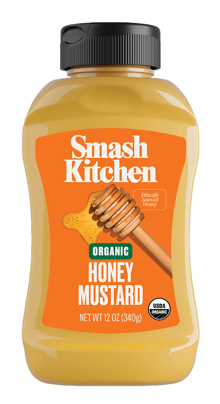 (12 pack) Smash Kitchen Organic Honey Mustard Sauce, 12 oz Bottle