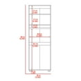 thumbnail image 6 of Miekor Furniture 2 Piece Bedroom Set, London Armoire & Baltimore Shoe Rack, Black W5U068, 6 of 6