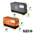 thumbnail image 3 of Juego de bolsas para herramientas Klein Tools 55579 con doble compartimentos con cremallera, 3 of 9