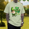 thumbnail image 4 of Ankishi St Patricks Day T Shirts for Men Gnome Shamrock Funny Casual T Shirts Cotton Holiday Clothes Daily Wear, 4 of 9