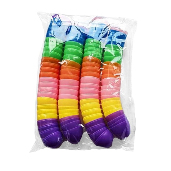 Huevos de Pascua rellenables, cestas de Pascua, rellenos, portátiles, creativos, surtidos, coloridos, temáticos, recuerdos de fiesta, decoración para 50 piezas