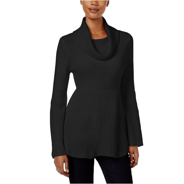 Style & Co. Su?ter acanalado para mujer, negro, PXS Style & Co. Pull-over