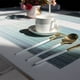 Teslin Gradient Set de Table Décoration PVC Western Set de Table Bol Coaster Hôtel Café-Foncé – image 5 sur 7