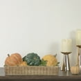 thumbnail image 2 of Northlight Faux Rattan Basket with Pumpkins Thanksgiving Decoration - 15", 2 of 5