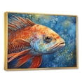 thumbnail image 2 of Designart "Subaquatic Fish Dreams II" Animal Fish Floater Framed Wall Art Living Room, 2 of 5