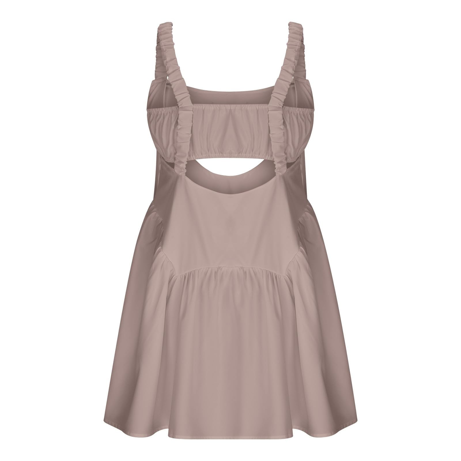 Tennis Dress For Women Casual Sleeveless Athletic Dress Workout Dress Outfits With Built In Bra Swing Dress Short Smocked Dresses for Women plus Size Casual Dresses for Women Women Dresses Casual Fall