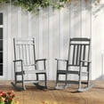 thumbnail image 7 of Hidpriva 2PC Outdoor Rocking Chair,HDPE Oversized Rocking Chairs for Lawn,Porch,Backyard,Indoor and Garden, Gray, 7 of 7