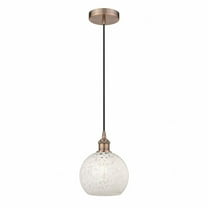 Innovations Lighting - White Mouchette - 1 Light Cord Hung Mini Pendant In