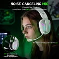 thumbnail image 2 of Vakedy Wireless Gaming Headset with Mic for PS5 PS4 PC Switch Mac Phone, 60H Playtime All-Day Play, Noise Canceling Mic, 2.4GHz + Bluetooth, 23ms Sync​ for Gamers,White, 2 of 8
