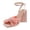 Pink, variant on Vedolay Ladies Sandals Sandals for Women Summer Wedge Closed Toe Braided Buckle Sandals,Gold 8