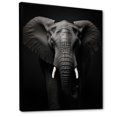 thumbnail image 2 of Designart "And White Black Elephant I" Animals Floater Framed Canvas Print, 2 of 7