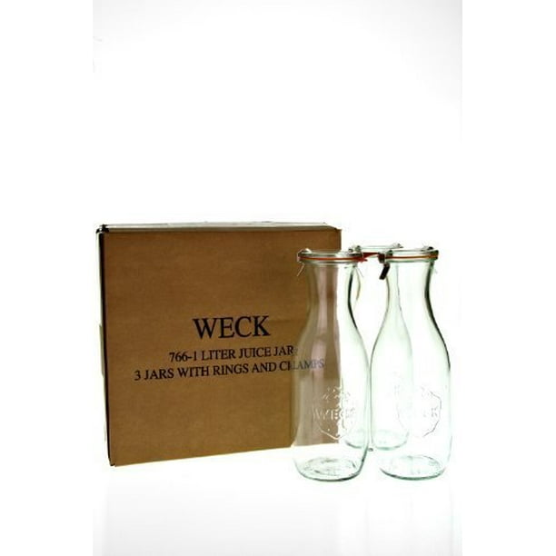 Weck 766 Juice Jars, 35.9 Ounce Set of 3