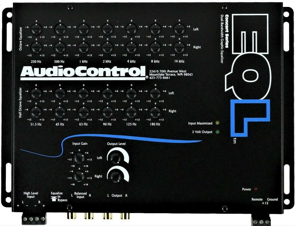 Audiocontrol EQL 2 Channel Pre Amp EQ 13 Band Equalizer With Level