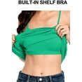thumbnail image 3 of Robe Cami pour Femmes avec Soutien-Gorge Spaghetti Sangle Longue Débardeur Bodycon Mini Robe, 3 of 7