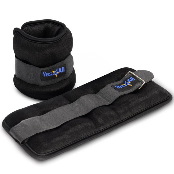 Yes4All Set of 2 Ankle Weights / Wrist Weights with Adjustable Strap