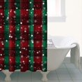 thumbnail image 4 of Red and Green Plaid Christmas Snow Pattern Shower Curtain 36"x72" ,Bathroom Decorative Shower Curtains Set with 12 Hooks,Modern Waterproof Washable Shower Curtain, 4 of 6