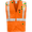 Orange, variant on Ironwear 1284 Class 2 Flame-Retardant Safety Vest w/ Radio Clips & ID Badge Holder