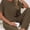 brown, variant on Women Knit 2 Piece Outfit Short Sleeve Crop Top Wide Leg Pants Loungewear Set