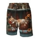 thumbnail image 4 of Balery Cat Asleep Among Flowers Traje de Baño Estilo Hawaiano para Hombre, Shorts de Secado Rápido con Bolsillos-Medium, 4 of 6