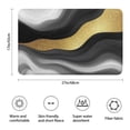 thumbnail image 3 of Black Marble Gold Wave Pattern Bathroom Rugs Mat,Non Slip Microfiber Bathroom Rug,Rubber Backing,Soft Bathroom Mats for Bathroom Floor,Tub and Shower,17x27in(43x68cm), 3 of 5