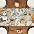 thumbnail image 4 of Pumpkins Eucalyptus Leaves Fall Table Runner, Autumn Thanksgiving Kitchen Dining Table Decoration for Home Party Decor 13x72 Inch, 4 of 6