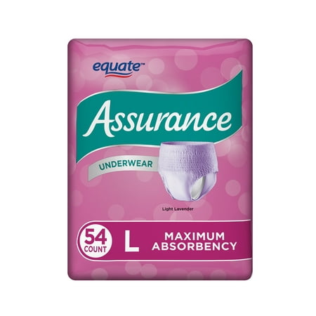 Assurance Underwear, Women's, Size L, 54 Count (Best Pull Up Diapers For Adults India)