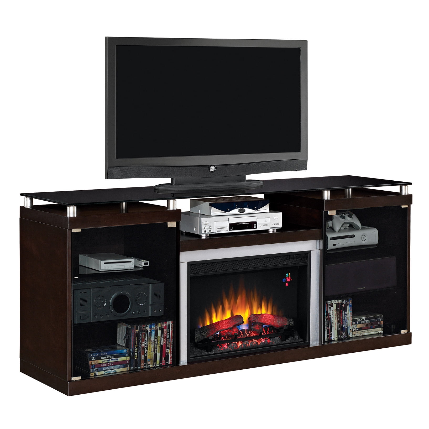 Twin Star Int Albright Tv Stand With 26 Inch Electric Fireplace