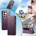 thumbnail image 3 of FOXDOCK Case for Samsung Galaxy S26: Magnetic Closure, Adjustable Stand, Card Slots and Integrated Strap - purple, 3 of 5