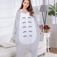 thumbnail image 2 of Pijama de mono de dibujos animados de animales con cremallera en el pecho, ropa de casa para adultos para hombres y mujeres, 2 of 5