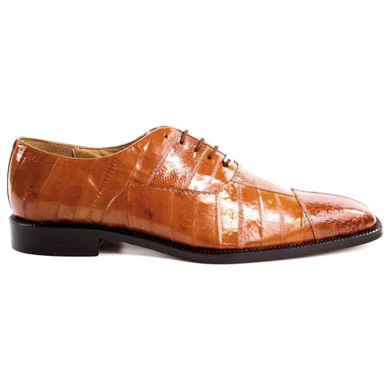 Men Belvedere Shoes Mare Genuine Ostrich Eel Leather Lace up  display picture 2
