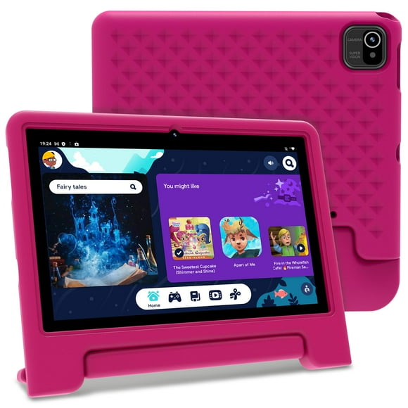 ApoloMedia Kids Tablet 10 inch, Tablets for Kids with Shockproof Case, 32GB Storage(TF Expand 512GB), Google Kids Space, Parental Control, Kids Safe Conten