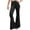 Black, variant on Women Velvet Flare Pants High Waist Bell Bottom Long Pants Casual Summer Solid Color Trousers Brown Brown
