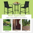 thumbnail image 6 of Gymax 3PCS Patio Bar Set Outdoor Bistro Set w/ 2 Stools & 1 Tempered Glass Table, 6 of 10