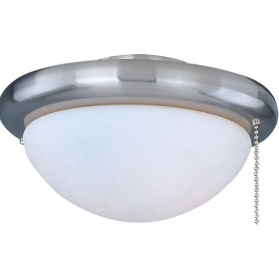 Maxim Lighting Basic-Max - One Light Ceiling Fan Light Kit with Wattage Limiter, Satin Nickel Finish