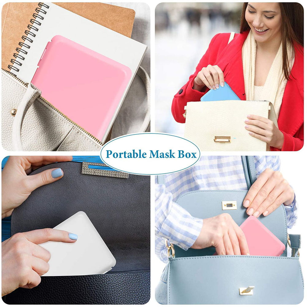4 PCS Face Mask Carrying Case Box Cover Storage Protective Portable Holder Masks 