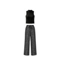 thumbnail image 3 of Enjoytime Summer Outfits for Women 2026 Sleeveless Tops with Print Wide Leg Pants 2 Piece Lounge Set Travel Casual Outfits, 3 of 6