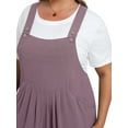 thumbnail image 6 of Cueply Womens Plus Size Overalls Jumpsuits Causal Sleeveless Adjustable Straps Wide Leg Long Pants with Pockets, 6 of 9