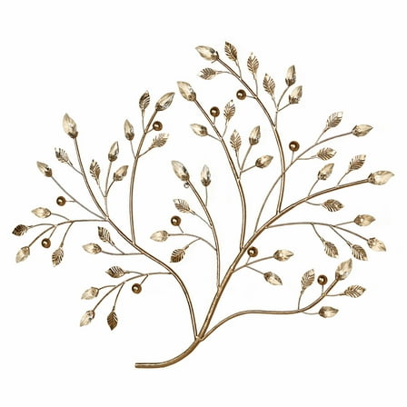 Mackinley Leafy Branch Wall Art Gold
