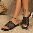 thumbnail image 6 of Heart Mesh Summer Slippers Women 2024 New Trend Outdoor Flat Sandals Women Flip Flops Design Ladies Shoes Black Plus Size 36-43, 6 of 6