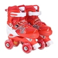 thumbnail image 1 of Maoww 2 Pcs Patins à Roulettes pour Filles en ABS pour Enfants Roues en PU à Flash Complet pour Conduite Fluide Patins pour Enfant à Bout à Tirer Rouge Sans Paillettes, 1 of 6