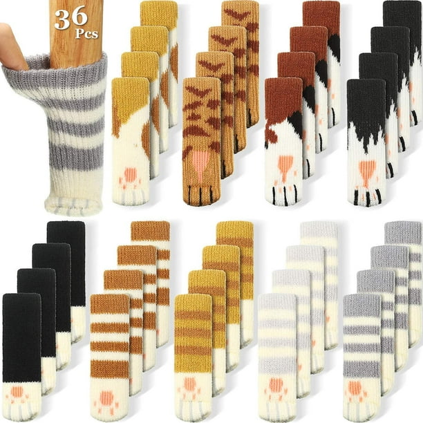 Chaussettes de Chaise,16 Pièces Chaussettes de Meubles Extensible