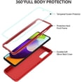 thumbnail image 3 of for Samsung A52 5G Case with Screen Protector, Full Body Protection Anti Scratch Galaxy A52 5G Case Hard PC Bumper Flexible Silicone Back Shockproof Case for Samsung Galaxy A52 5G,Red, 3 of 7